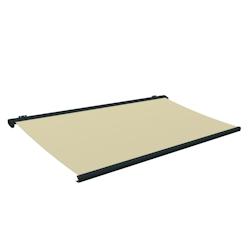 Store banne coffre Ciego 4,82x3,50 M Intersun, Gris Anthracite, Motorisé Secours à Télécommande, toile Ecru, aluminium - beige aluminium 3700054902332_0