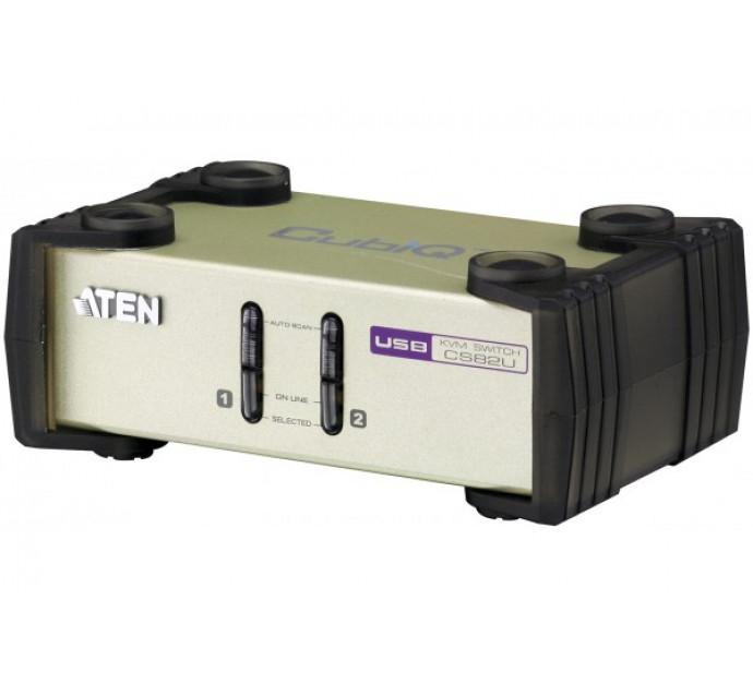 Aten CS82U - Switch KVM 2 ports combo VGA/USB+PS2 avec câbles inclus - 52321_0