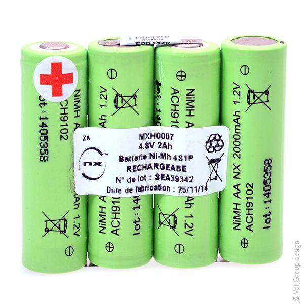 BATTERIE NIMH 4X AA NX 4S1P ST1 4.8V 2000MAH S_0