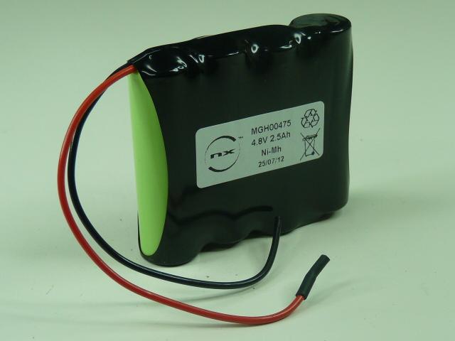 BATTERIE NIMH 4X AA NX 4S1P ST1 4.8V 2500MAH FILS_0