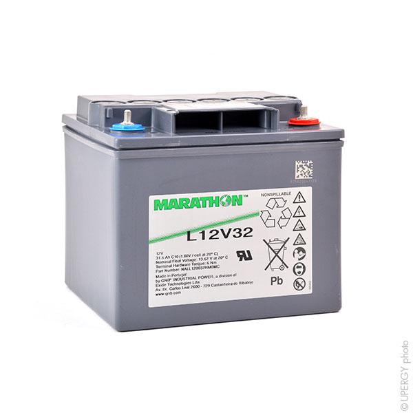 BATTERIE PLOMB AGM MARATHON L12V32 12V 32AH M6-M_0