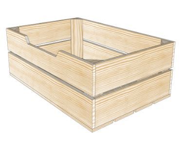 BS2-Pi54 - Caisses en bois Simply A Box - L36 x H20 x P54 cm - Fabrication française, bois brut ou 6 coloris de lasure_0