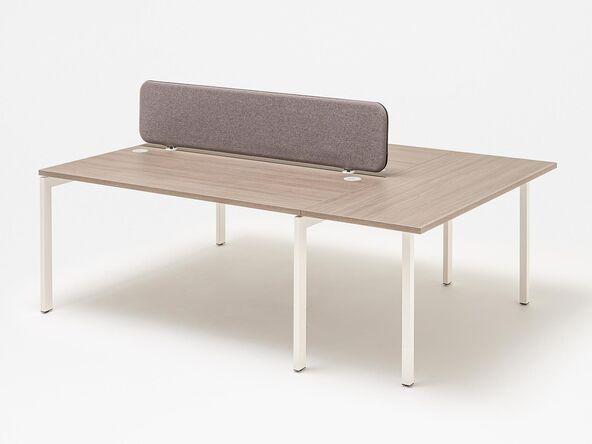 Bureau bench 3 personnes peu encombrant pour espace de bureau partagé_0
