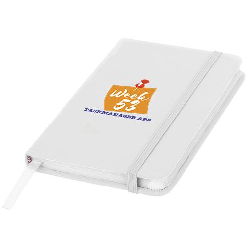 Carnet de notes A6 Spectrum à couverture rigide - élastique assorti et 96 pages lignées 60g/m²_0