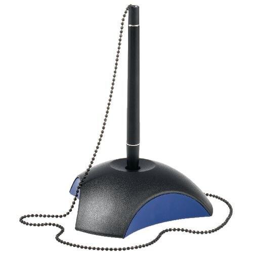 HAN Stylo bille sur socle DELTA, coloris noir/bleu - multicolore 1751-34_0