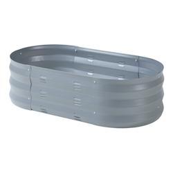 Helloshop26 - Jardinière bac à plante fleur surélevée acier galvanisé 90 x 50 x 25 cm anthracite 03_0009506 - 3000224732890_0