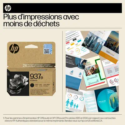 HP 937e Cartouche dencre authentique Noir EvoMore_0
