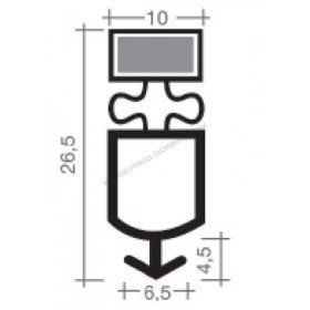 Joint JCA150N - Pièce détachée pour chambre froide - Coloris noir - Longueur 2,60 m sur mesure_0