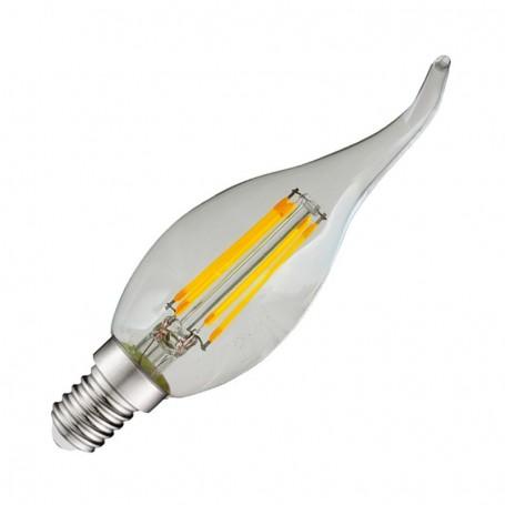 Ampoule LED fil COB coup de vent E14 4W 2700°K claire - en boîte_0