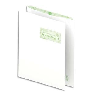 Oxford boîte de 250 pochettes recyclées extra blanches 90g format c4 229x324 mm avec fenêtre 50x100 mm_0