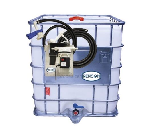 PDC95728 - Cuve Adblue Renson - 1000 litres IBC - 1000x1000x1000 mm - Débit 35 L/min - Norme IP55_0