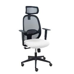 Piqueras y Crespo Silla Cilanco negra malla negra asiento bali blanco brazo regulable cabecero regulable - blanc multi-matériau 354SNM840B10B10CRPCR_0