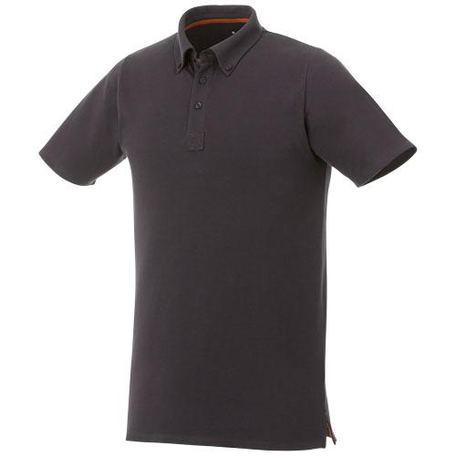 Polo boutonné manches courtes homme Atkinson 38104890 - tissu extensible - 95% coton et 5% élasthanne - 200 g/m²_0