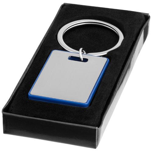 Porte-clés rectangulaire Donato 11810501 - aluminium avec bord de couleur et sous boîte cadeau noire_0
