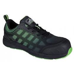 Portwest - Baskets de sécurité basses en Compositelite OGWEN S1P Noir / Vert Taille 48 - 48 noir matière synthétique 5036108322701_0