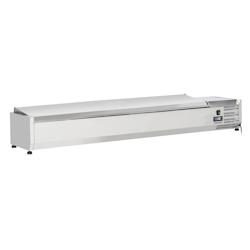 Saladette à poser 8 x GN 1/4 avec couvercle CSAP814C Casselin - gris CSAP814C_0