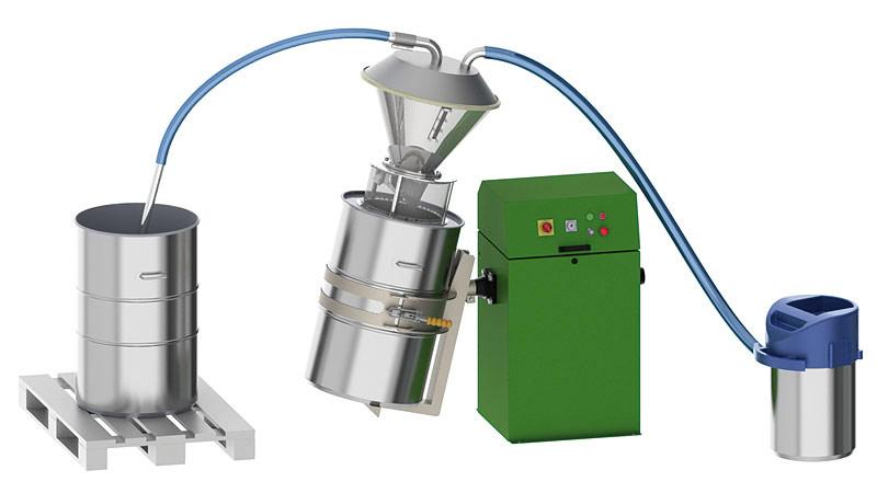 Système mobile de remplissage et de vidange de fûts - lance d'aspiration, séparateur et aspirateur industriel_0