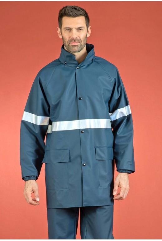 Veste de pluie multirisques ATEX - Réf. Vdz2prpfra* - Ignifugée et antistatique avec bandes rétroréfléchissantes_0