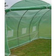 110035 - Bâche pour serre tunnel en polyéthylène 140 gr/m² - 300 x 300 x 200cm avec fenêtres et porte zippée_0