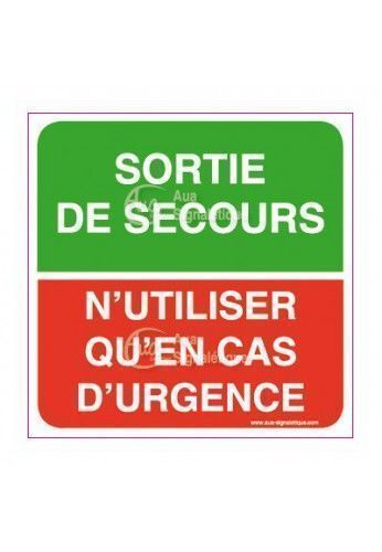 3043-ca-v-130x130 - Panneau Sortie de Secours AUA Signalétique - 130x130 mm - matières personnalisables_0
