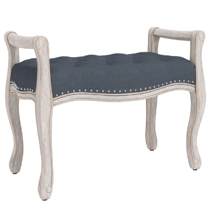 BANC BANQUETTE 80 X 45 X 60 CM VELOURS GRIS FONCÉ 02_0010594_0