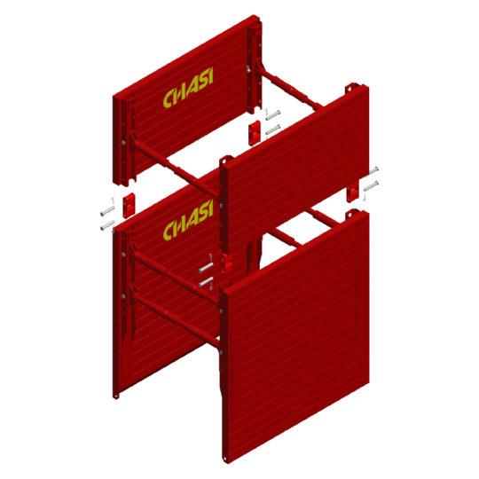 Caisson VB100 en acier avec vérins - ouverture intérieure de 0,99m à 1,33m_0