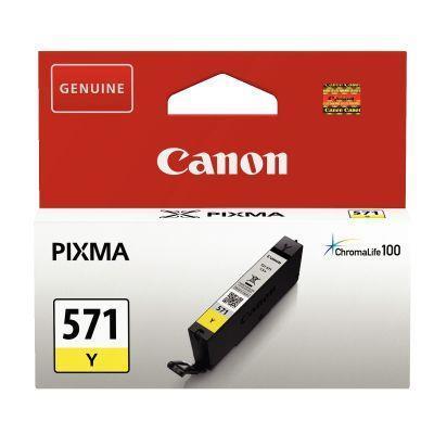 Cartouche jet d'encre Canon CLI-571Y jaune - Fabricant Canon - Référence CLI-571Y_0