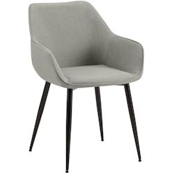 CLP Chaise de salle à manger Luena Gris clair/Tissu - gris textile 327420_0