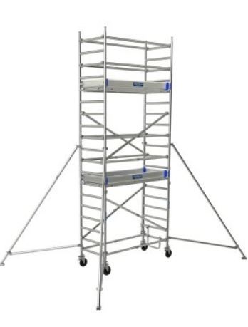 Échafaudage roulant aluminium Neolium 200 Line - Comabi SNC - Hauteur de travail max. 14 m - Structure en aluminium soudé - Plancher 1,90 x 0,66 m_0
