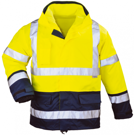 Full AIRPORT Parka Breathane 4 en 1 - jaune / marine - Coverguard | 7AIFY_0