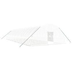 Helloshop26 - Serre tente abri plante fleur légumes avec cadre en acier 96 m² 16 x 6 x 2,85 m blanc 02_0044643 - 3000220242492_0