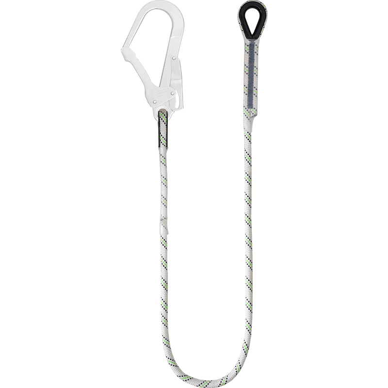 Longe simple en polyamide tressée Ø11 - sans absorbeur, sans connecteur et avec boucles cossées - REF : 81200_0