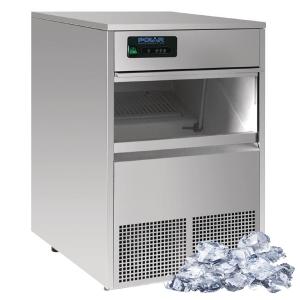 Machine à glaçons professionnelle Polar en inox - 50 kg/24h - glaçons ronds et creux_0