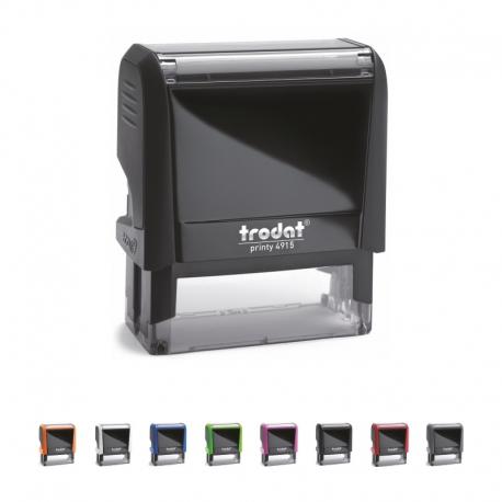 Tampon de bureau Printer Trodat 4915 - 6 lignes - plaque 70x25 mm - cassette encre 5 couleurs_0