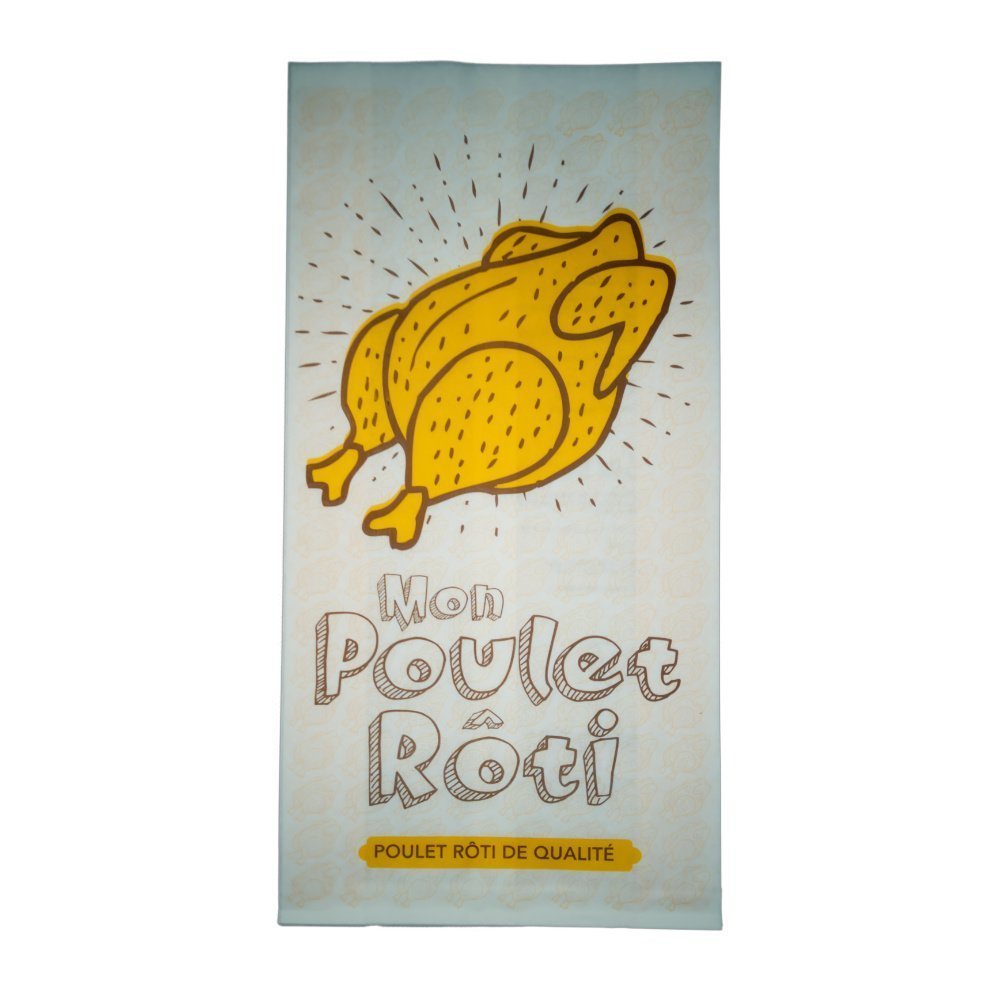 500 sachets à poulet rôti - 18+7×35 cm - personnalisables - résistants jusqu'à +100°C_0
