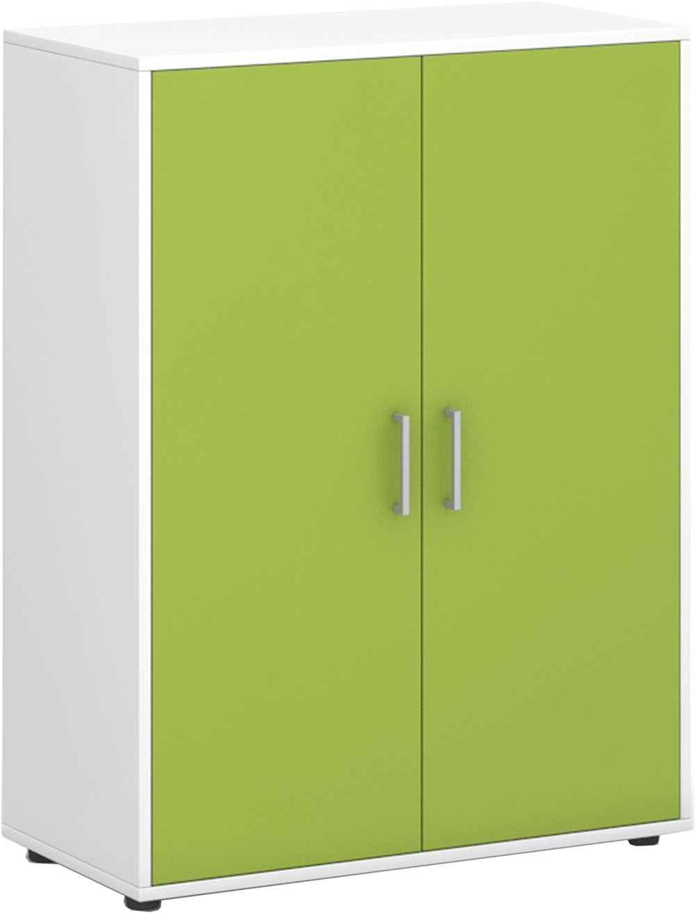 Armoire modulable à portes battantes - Mobibox MVP2P avec serrure à clé et 3 étagères amovibles_0