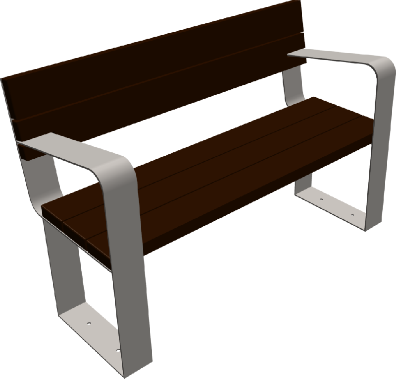 Banc avec accoudoir Air (2 places)- Espace Renard fabricant et installateur - Réf : AI08_0