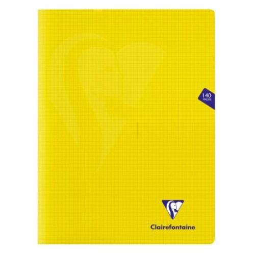 Clairefontaine Lot de 5 Cahier Mimesys 24x32, 140p./70 feuilles 90 g/m² piquées, coloris assortis (5), quadrillé 5x5 - 3329683033820_0