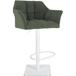CLP Tabouret de bar Damaso Cord Vert/Blanc - vert textile 326325_0