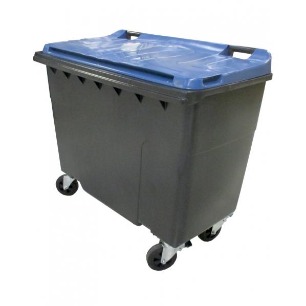 Conteneur poubelle bicolore - 500 litres Gris/Bleu (RAL 5023)_0