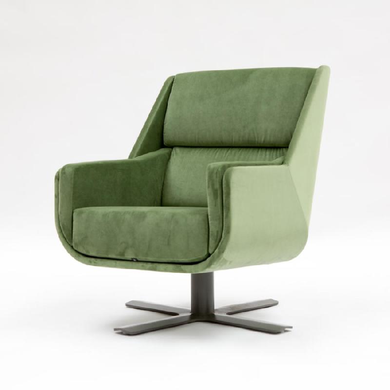 Fauteuil lounge BuzziMe Low - Matériaux acoustiques - Base rotative - Marque Buzzispace_0