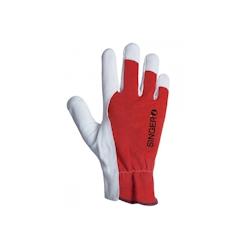 Gant de manutention légère T.9 cuir blanc et rouge Singer - rouge 3701107701933_0