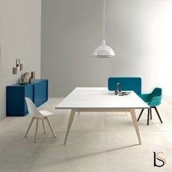 Grande table de réunion Pigreco Up - Martex avec piètements en bois massif et large choix de coloris_0