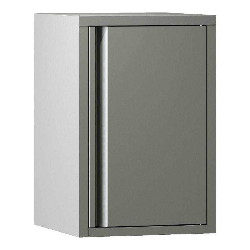 Helloshop26 - Armoire étagère 50 x 33 x 35 cm meuble de rangement murale acier gris 03_0008888 - gris métal 3000224396412_0