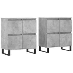 Helloshop26 - Buffet bahut commode armoire meuble de rangement organisateur cuisine salle de séjour salons lot de 2 bois 02_0036879 - 3000213101935_0