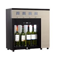 La Sommeliere Distributeur de vin au verre 4 bouteilles, 1 compartiment, Noir et Inox, Classe énergétique B - 3541362009104_0