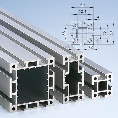 Profilé en aluminium anodisé de dimension modulaire 50 x 50 pour bâtis de machines lourds - série 50 - mk technology group_0