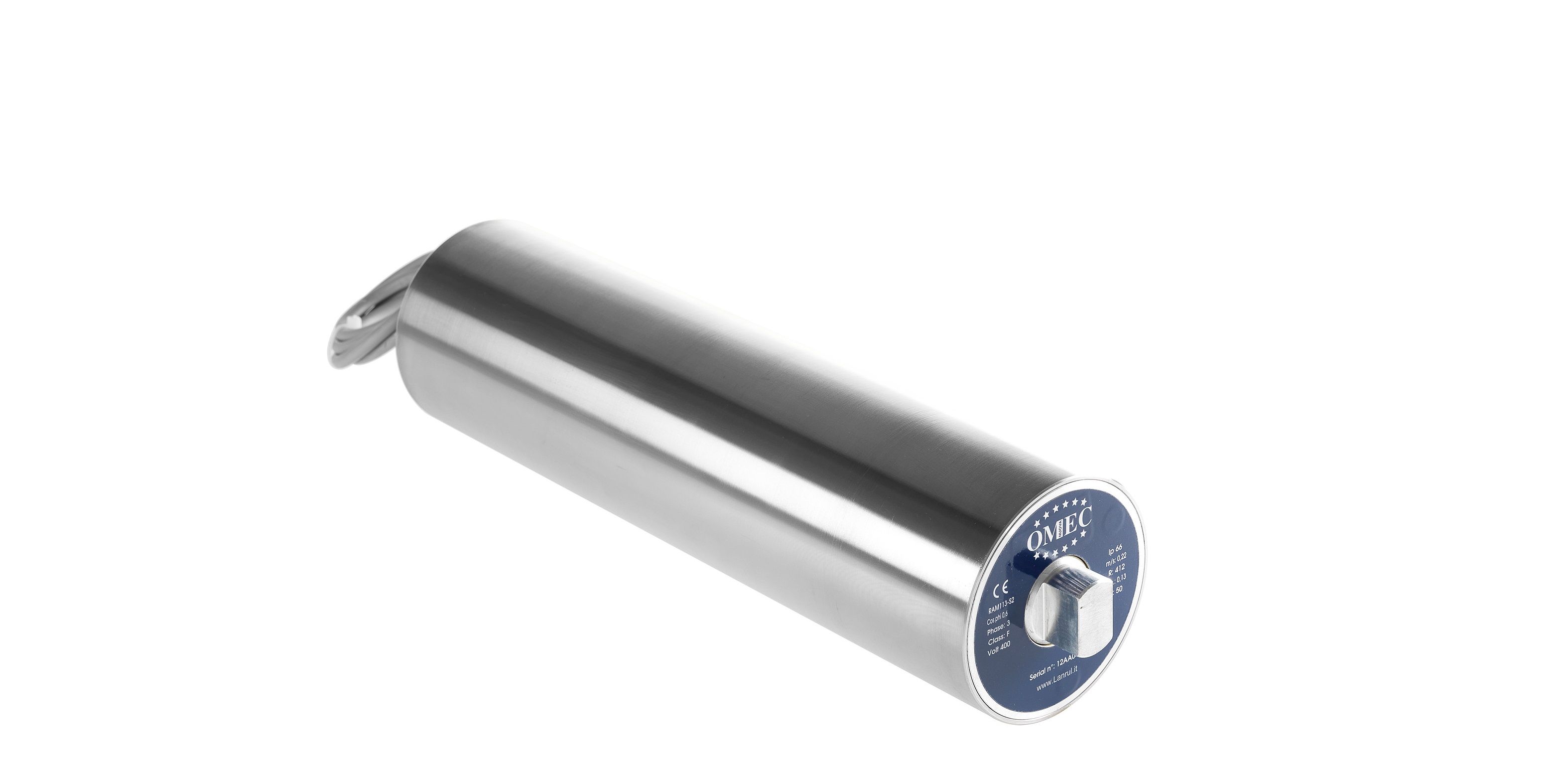 Ram 113-S2 - Tambours moteurs Nuova Omec S.R.L. - longueur 256 à 762mm - moteur triphasé, IP55, tube galvanisé ou inox_0