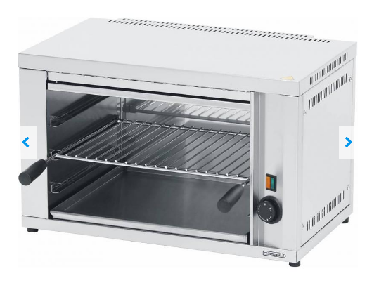 Salamandre électrique Casselin - inox - thermostat réglable - 2200W - grille 430x310mm - passe-plat_0