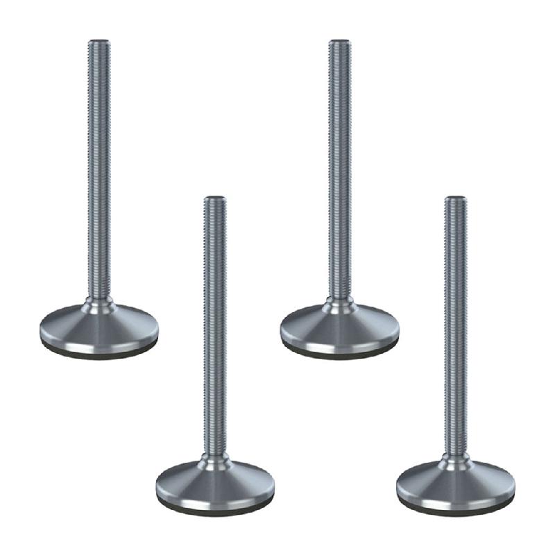 Pieds de nivellement en acier inoxydable 20x230x105mm et patin anti-vibration 2200kg-Set of_0